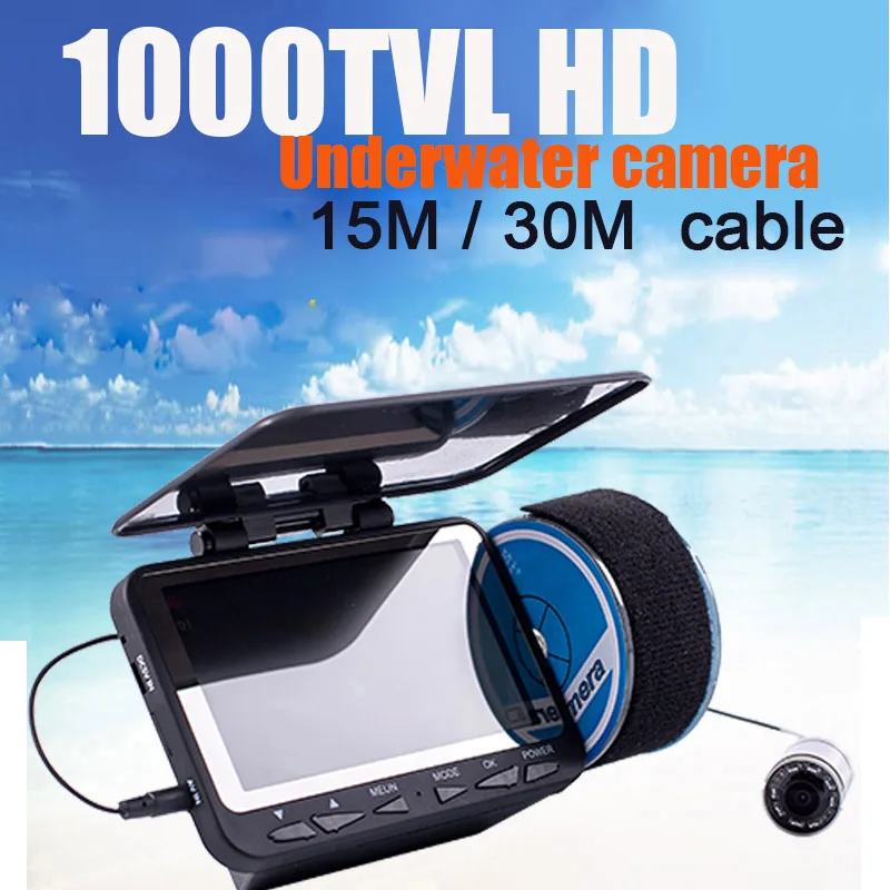 WF06 Fishing Camera 15m/30m 1000TVL HD Underwater Fish Finder Ice 4.3 Inch LCD Minitor Night Vision Visual | Безопасность и защита