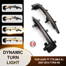 

Side Wing Mirror LED Dynamic Blinker Sequential Turn Signal Indicator 2008 2009 2010 TTRS For Audi TT Mk2 8J TTS R8 2007-2014