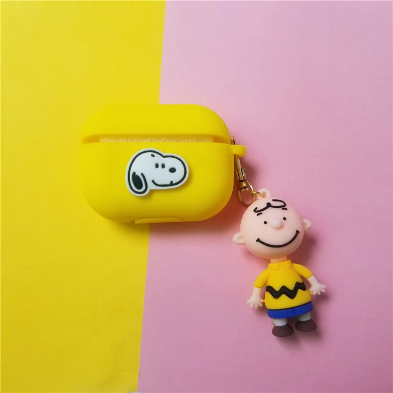 Милый мультяшный брелок силиконовый защитный чехол для наушников Airpods 3 2 1