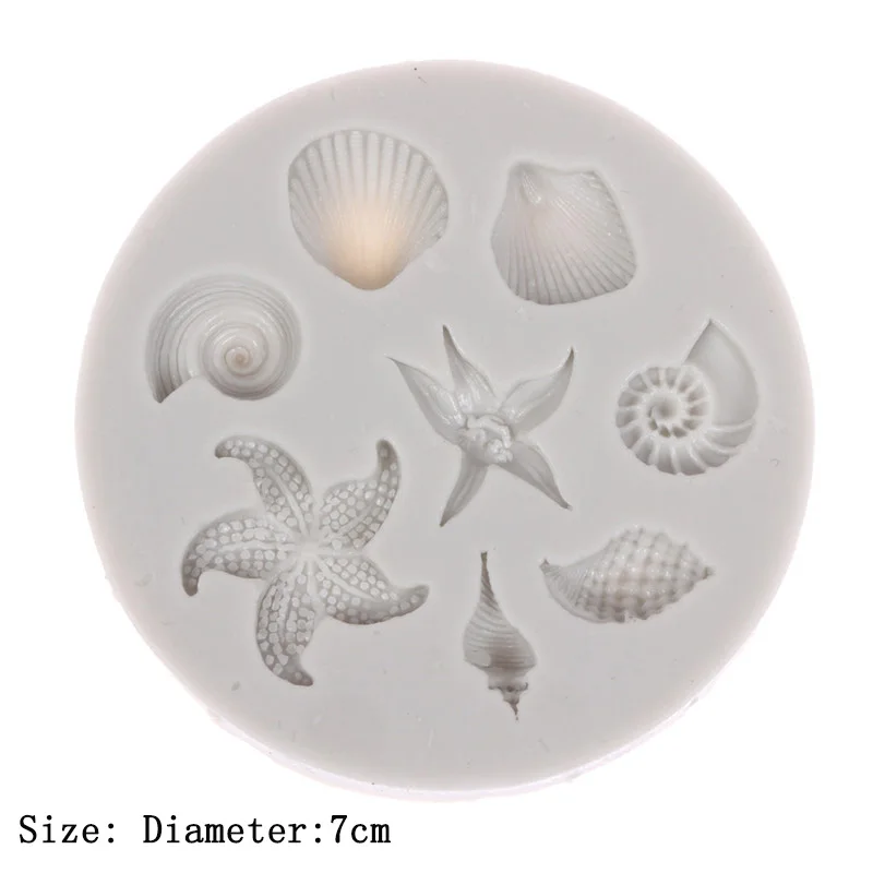 5 стилей морских организмов серии силиконовые формы для украшения торта 3D хвост русалки помадка Кекс Плесень DIY ручной работы мыло плесень