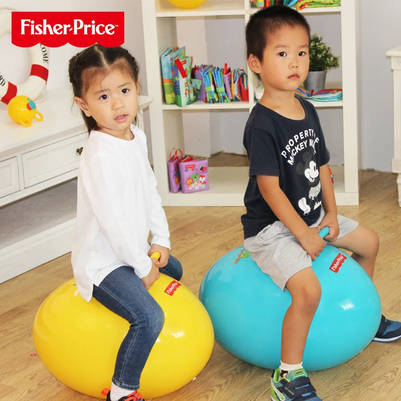 FISHER-PRICE в форме яйца прыгающий мяч Детская Надувная Игрушка эластичность утолщение детская езда фитнес Детский сад BENG qiu