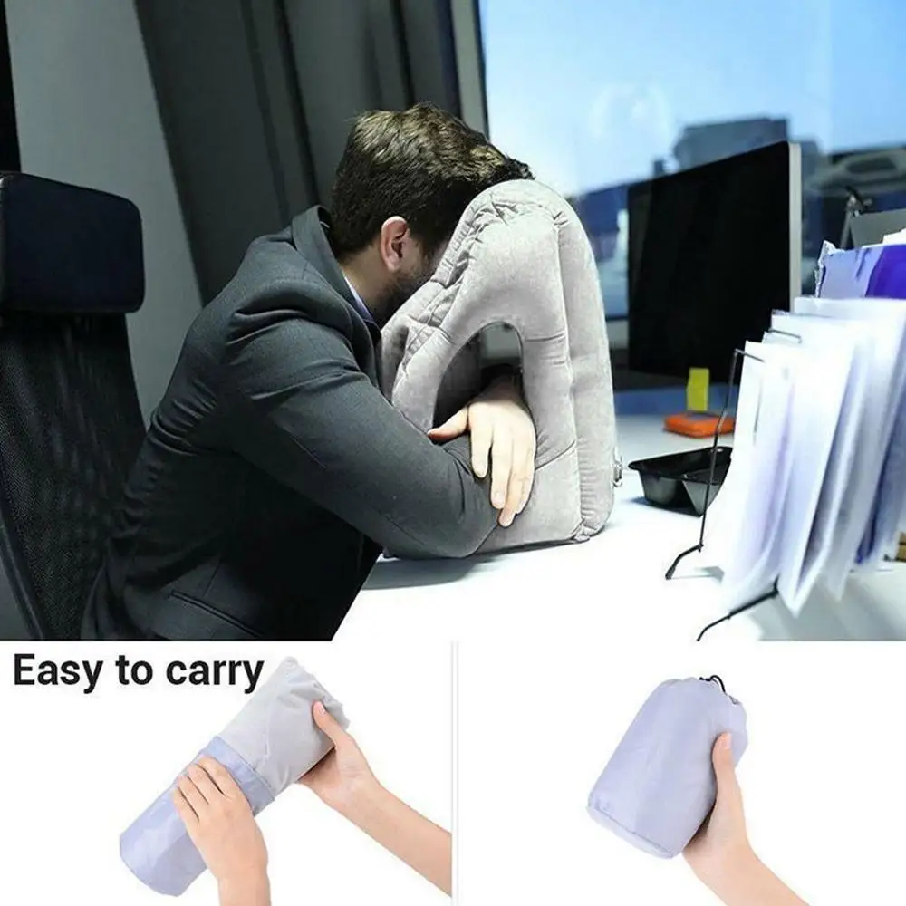 1pc Multifunction Inflatable Air Travel Pillow Airplane Office