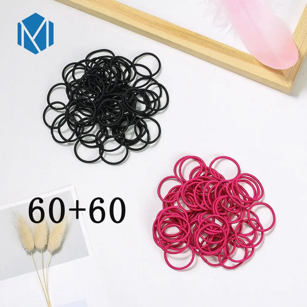 120pcs G M MISM 60/120 шт./лот резинки красочные аксессуары для волос для девочек 3 см резинка для волос - Цвет: 120pcs G