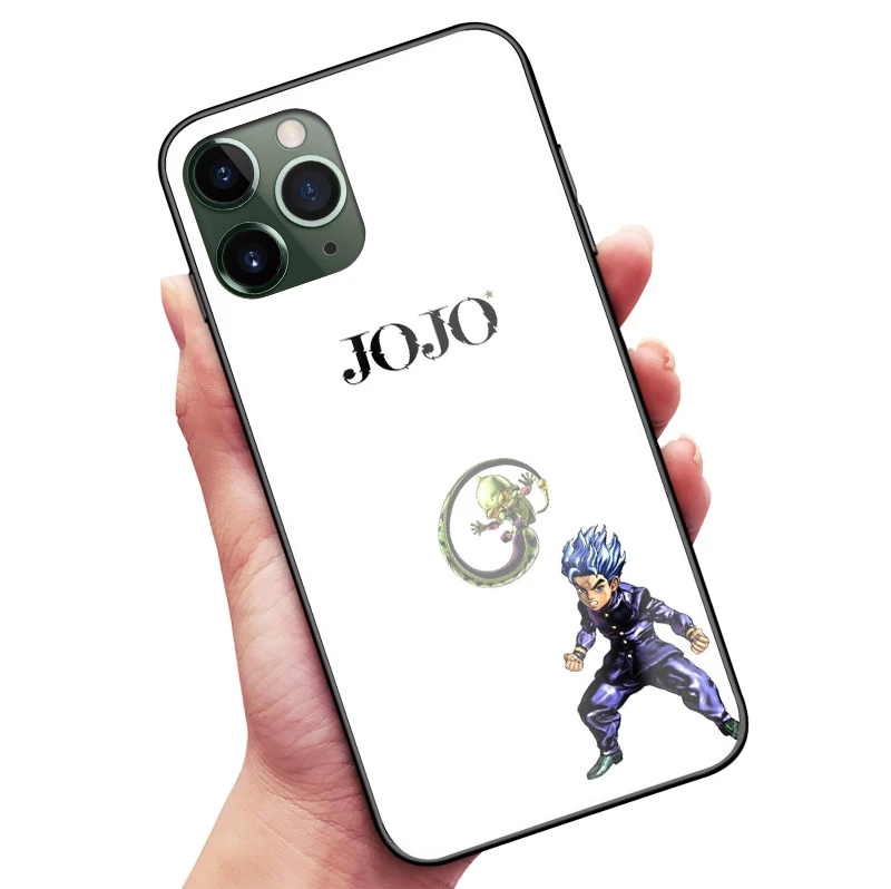 Koichi Hirose Echoes Jojo Tempered Glass Soft Silicone Phone Case Cover Shell For Iphone Se 6s 7 8 Plus X Xr Xs 11 Pro Max Phone Case Covers Aliexpress