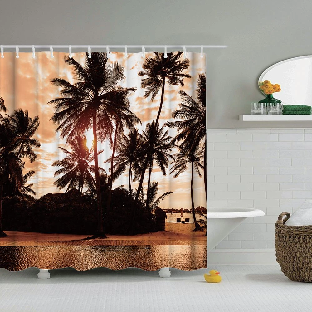 Dafield Curtain Shower Bathroom Accessories Spa Decor Shower Curtain Set Orchid Flower Stone Print Bathroom Accessories Shower Curtains Aliexpress