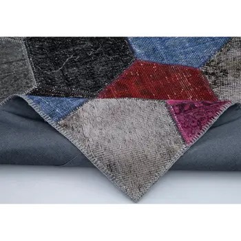 

201x304 Cm Multicolor Handmade Modern Patchwork Rug-7x10 Ft