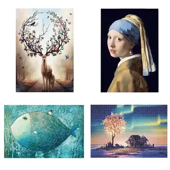 

1000 Pcs Jigsaw Puzzle World Famous Paintings Puzzles for Teens Children Early Education Men Women Indoors Have Fun