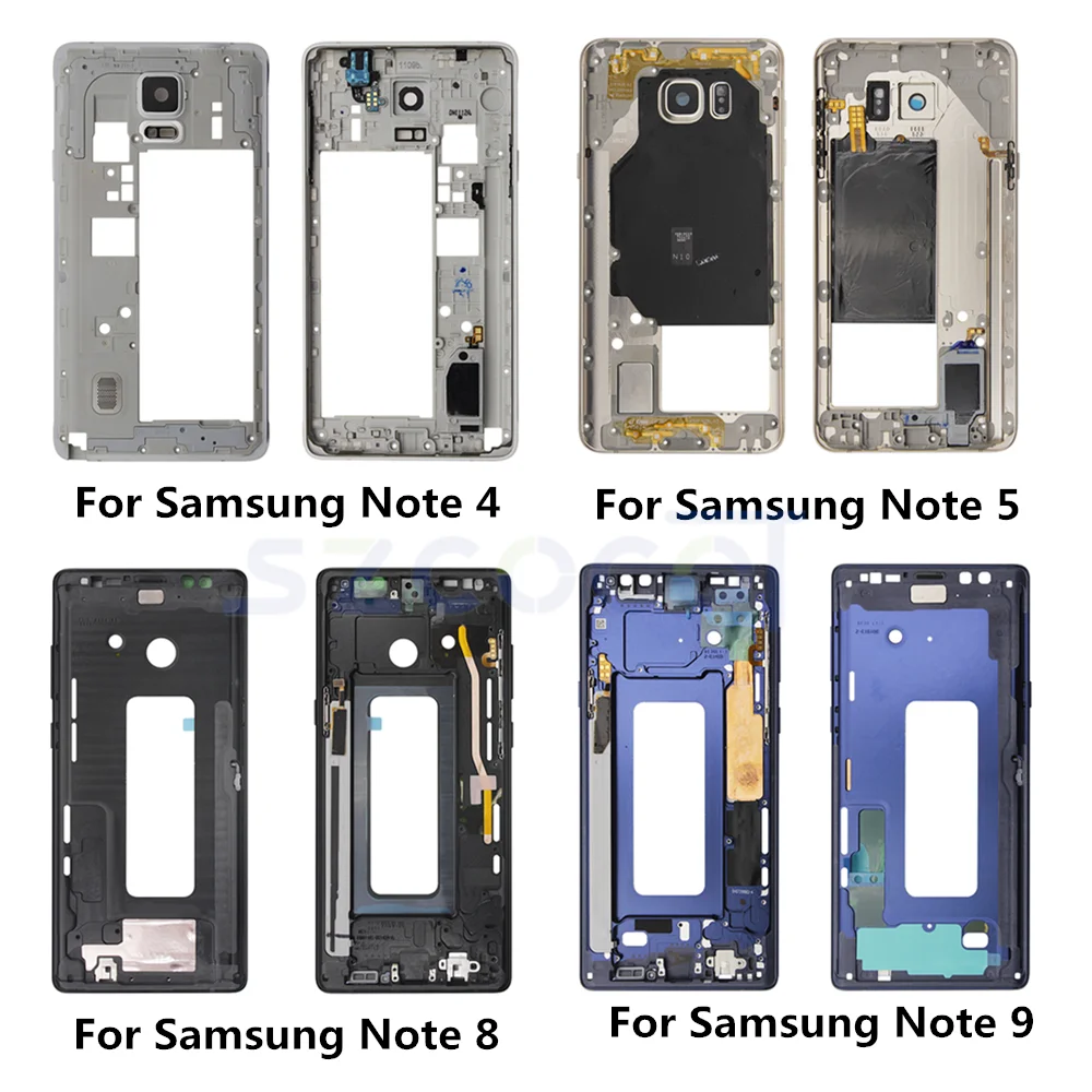 Оригинальный корпус средней рамки для Samsung Galaxy Note 4 N910 5 N920 8 N950 9 N960 | Мобильные