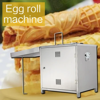 

Commercial snack bar Multifunction Ice cream crisp machine Six-sided stainless steel fuselage gas egg roll machine