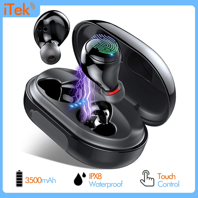 TWS Bluetooth 5.0 Earphones IPX8 Waterproof Blutooth Headset True Wireless Earbuds for Swimming IP68 Bathing 3500mAh Power Bank |