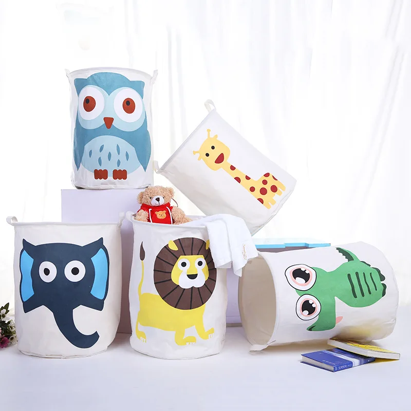 

Cartoon Storage Basket For Toy Dirty Clothes Sundries Home Laundry Basket Closet Organizer Container Box For Home Hotel Office