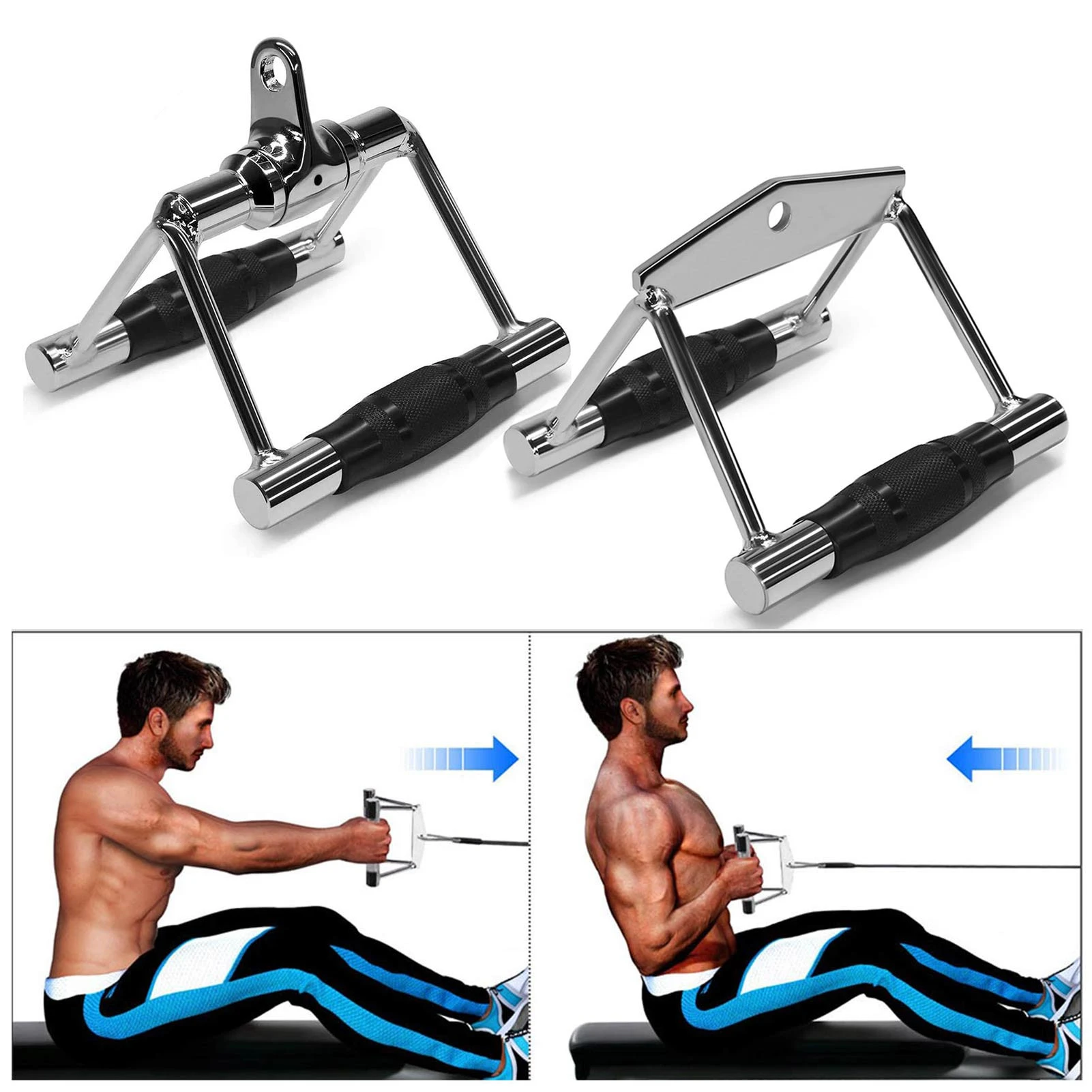 Fitness Grip Bar V-Griff Krafttraining Kabelgriff Befestigungen Maschine Workout D-Griff Gewicht Maschine Zubeh/ör Kabel Bar Griff Seil
