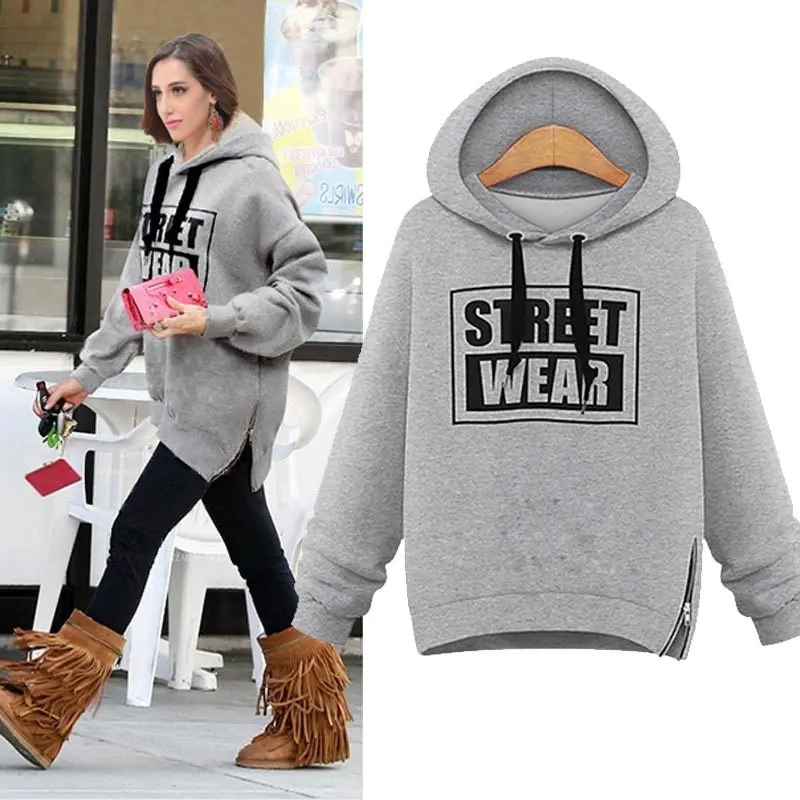 women hoodies sweatshirts Pocket Patchwork Pullover Strappy Hoodie NEW Outerwear Pullover Jumper Sweatshirt Hoodies Tops