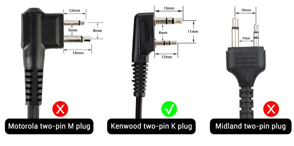 Retevis 2 Pin 2 Way Radio USB Programming Cable Lead Compatible Retevis H-777 RT1 RT-5R Baofeng UV-5R BF-888S Puing Wouxun TYT Kenwood Walkie Talkies 1 Pack