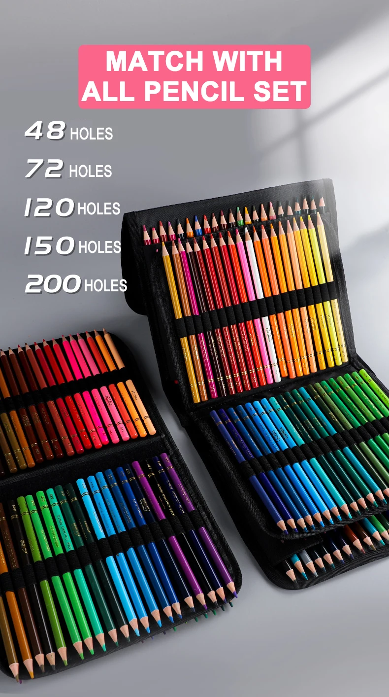 48/72/120/180 Professional Oil Colored Pencils Set Wooden - Temu