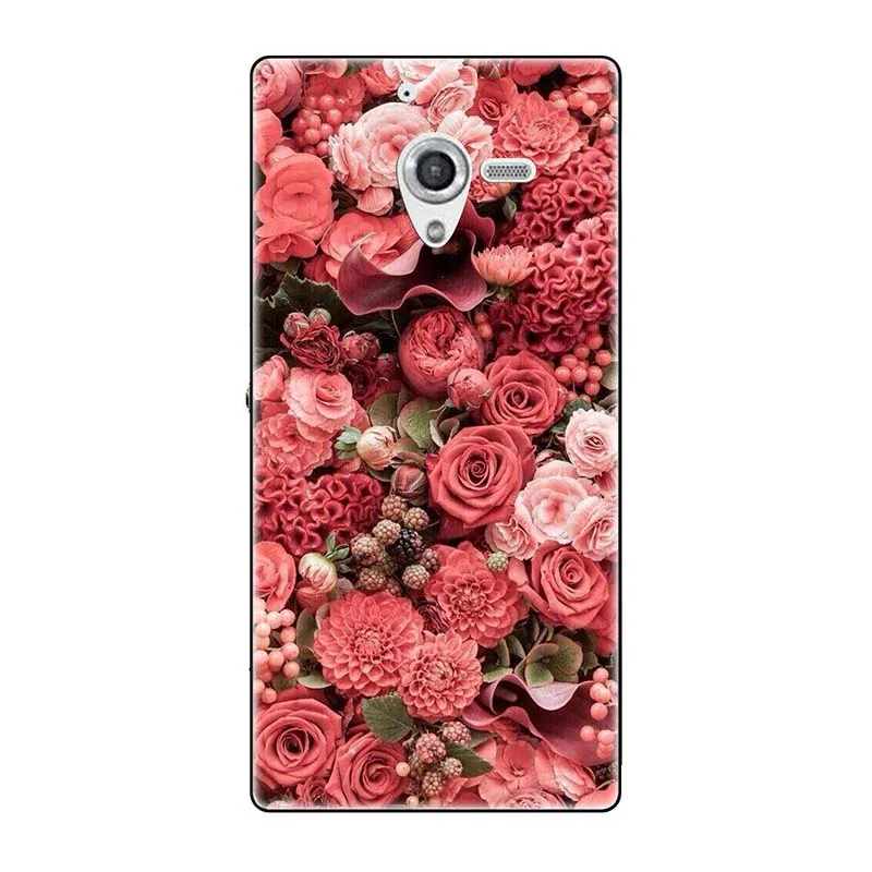 Телефонные чехлы для sony Xperia ZL непосредственный сбыт из L35H C6502 C6503 C6506 5," чехол с принтом(розы); волк милый чехол-крышка с узорами чехол для телефона чехол Fundas Para - Цвет: A192