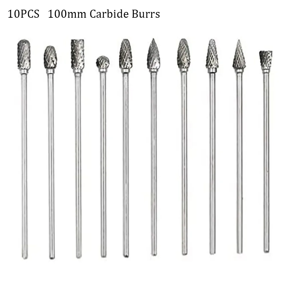 6 pack Rotary File Cut Burr 1/4" Carbide Burs Cast Iron Steel Alloy Metal Copper 