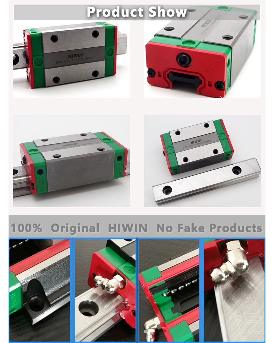 Free Shipping HIWIN EGH15CA linear blocks carriage match EGR15 15mm linear guide rail for CNC parts