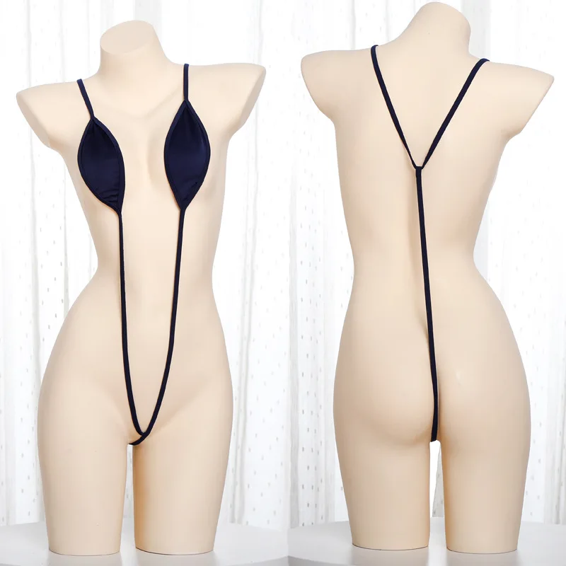 Blue Женское сексуальное нижнее белье Babydoll Прозрачное мини микро бикини купальный костюм экстремальное Эротическое Нижнее белье Ночное белье открытые костюмы - Цвет: Blue