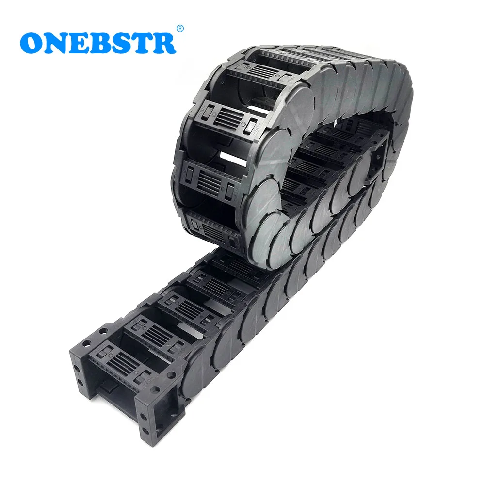 1 미터 D30x57mm 드래그 체인 와이어 캐리어 케이블 저소음 브리지 유형 양쪽에 열림 CNC 라우터 공작 기계 무료 배송