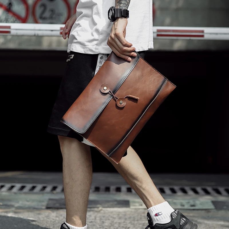 

Tidog Simple recreational retro men fashion IPAD clutch bag