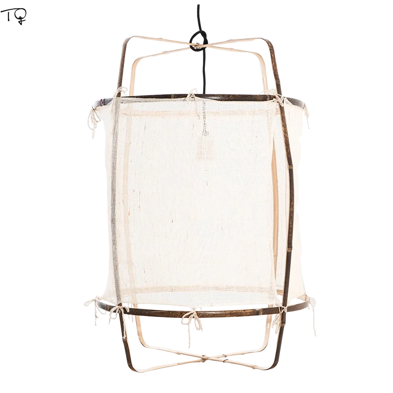 Скандинавский минималистичный льняной хлопковый тканевый светодиодный подвесной светильник, романтическая Подвесная лампа, художественный декор для салона, спальни, студий