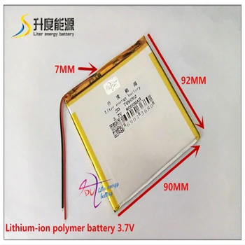 

3.7V 8000mAH SD 709092 polymer lithium ion / Li-ion battery for tablet pc,power bank;speaker;supervisory device