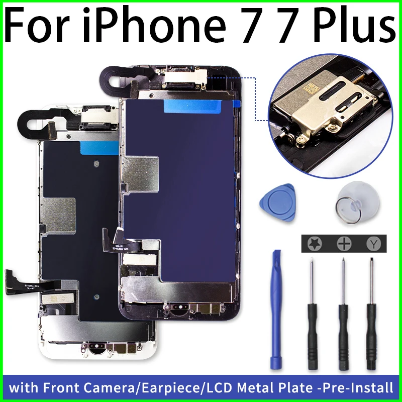 

Full Assembly LCD for iPhone 7 7 Plus 8 8 Plus Display Touch Digiziter Screen No Dead Pixel with Front Camera + Earpiece + Gifts