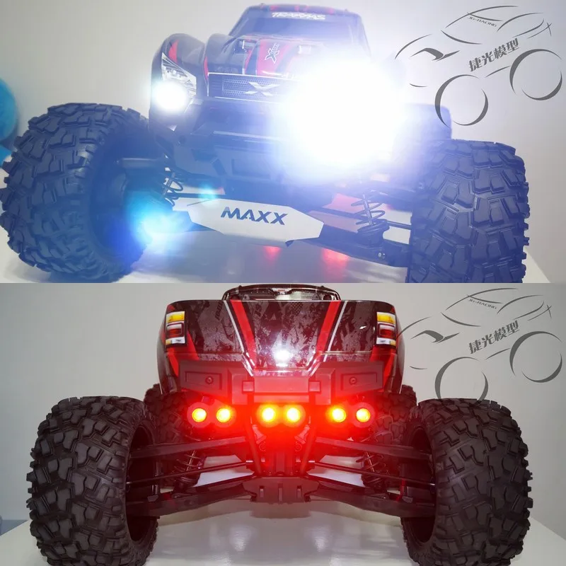 RC 부품 xmaxx 범퍼 헤드램프 및 미등 LED, 77086 4 traxxas 1 / 5 x maxx 업그레이드 옵션부품