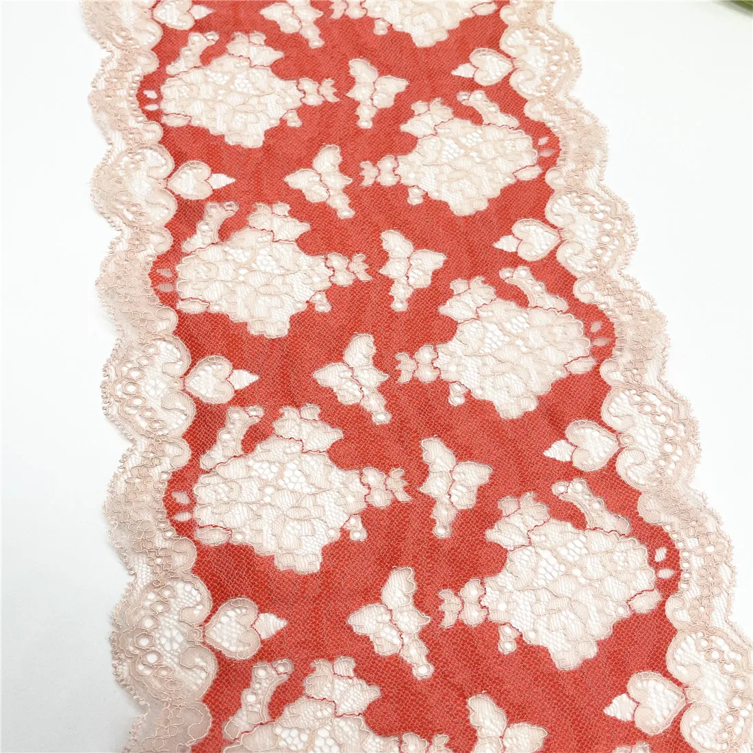 3y/Lot Width 8 1/2 inch (22cm) Orange Elastic Stretch Lace Trim Lingerie Sewing Craft DIY Apparel Fabric Garment Accessory 4