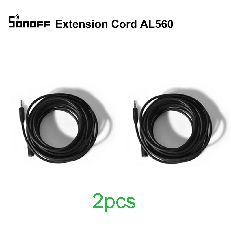 2 pcs Удлинитель SONOFF AL560, совместимый с Si7021/AM2301/DS18B20 5 м Удлинительный кабель максимальная длина 60 м, официальная Гарантированная точность - Комплект: 2 pcs