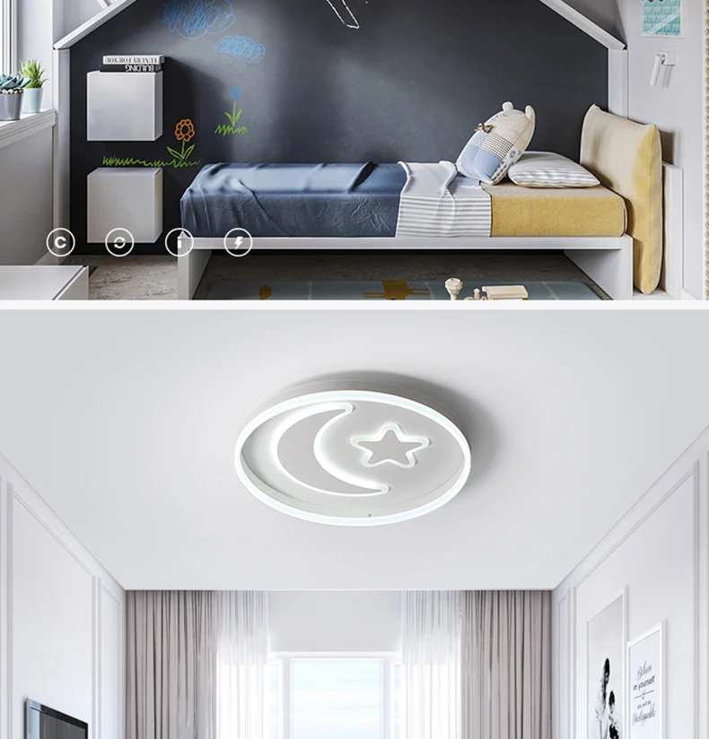 Chandelierrec, современный светодиодный потолочный светильник для детской комнаты, для гостиной, спальни, домашнего освещения, AC90-260V, мультяшный потолочный светильник