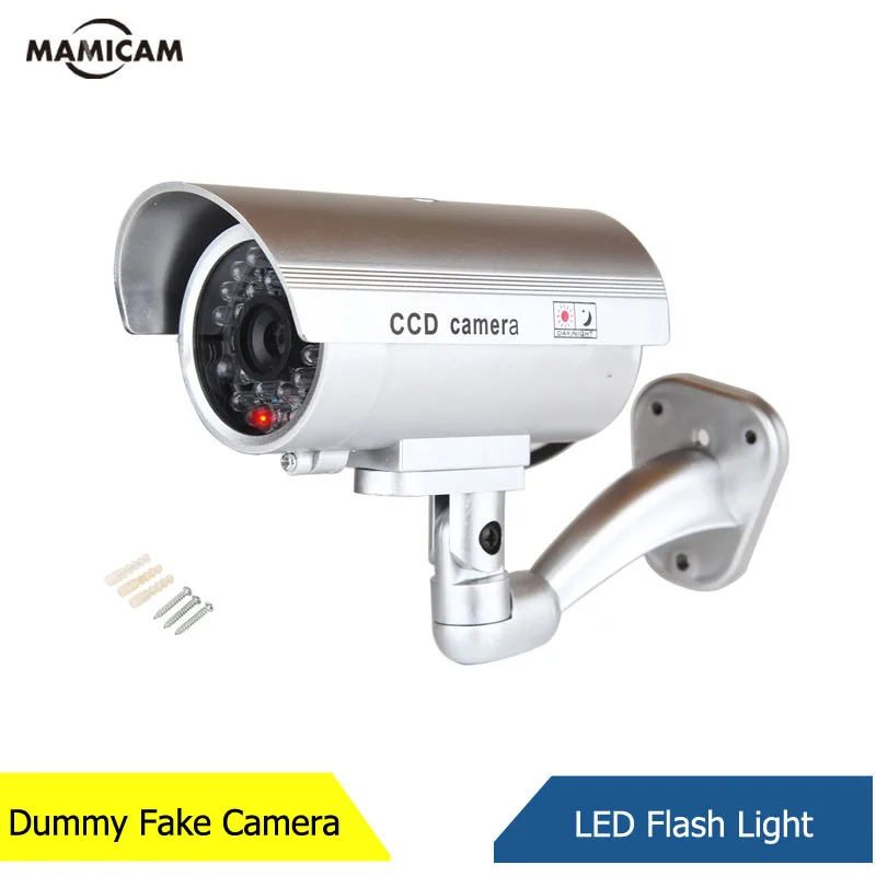 

Mini Dummy Fake Camera Home Security Surveillance CCTV Cameras Outdoor Monitor With LED Flash Light Waterproof