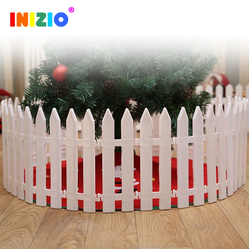 

2020 New Year Christmas Decoration Fence Christmas Tree Decoration Fence Christmas White Plastic Fence Can Be Stitched