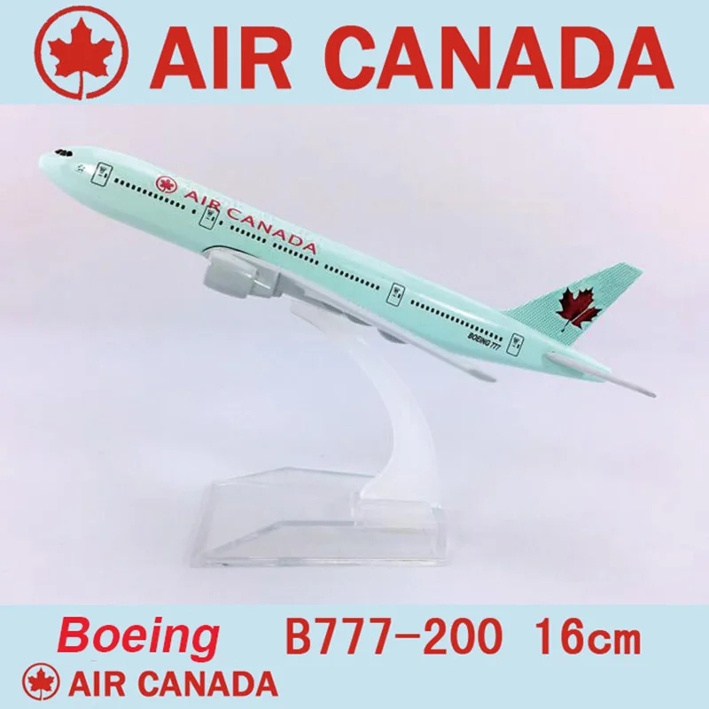16 см scale1/400 BoeingB777-200 модель Air Канада самолет с базовым сплавом самолет коллекционный дисплей игрушка Коллекция моделей
