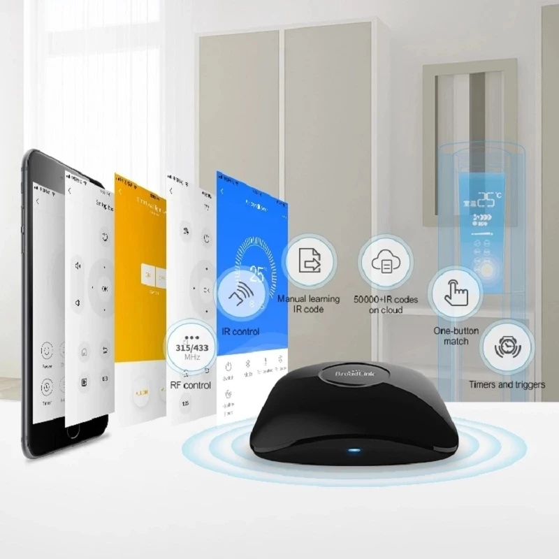 Broadlink RM4 Pro infrarot radio frequenz handy remote fernbedienung smart home WiFi steuer