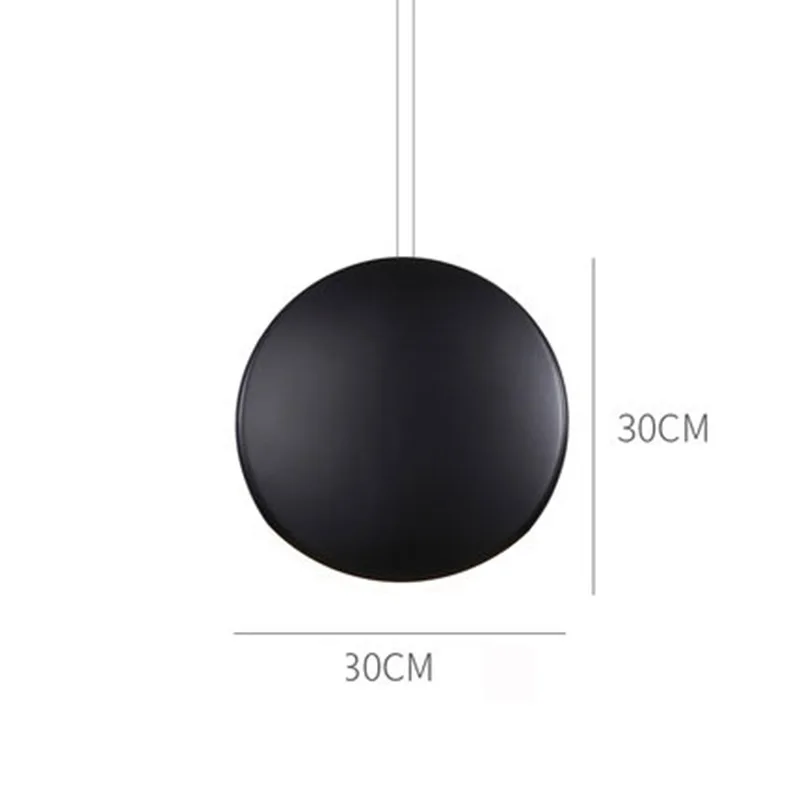 Modern LED Aluminum Round Color Pendant Lights Nordic Bar Cafe Living Room Hanging Lamp Bedroom Bedside Decoration Light Fixture - Цвет корпуса: Black B
