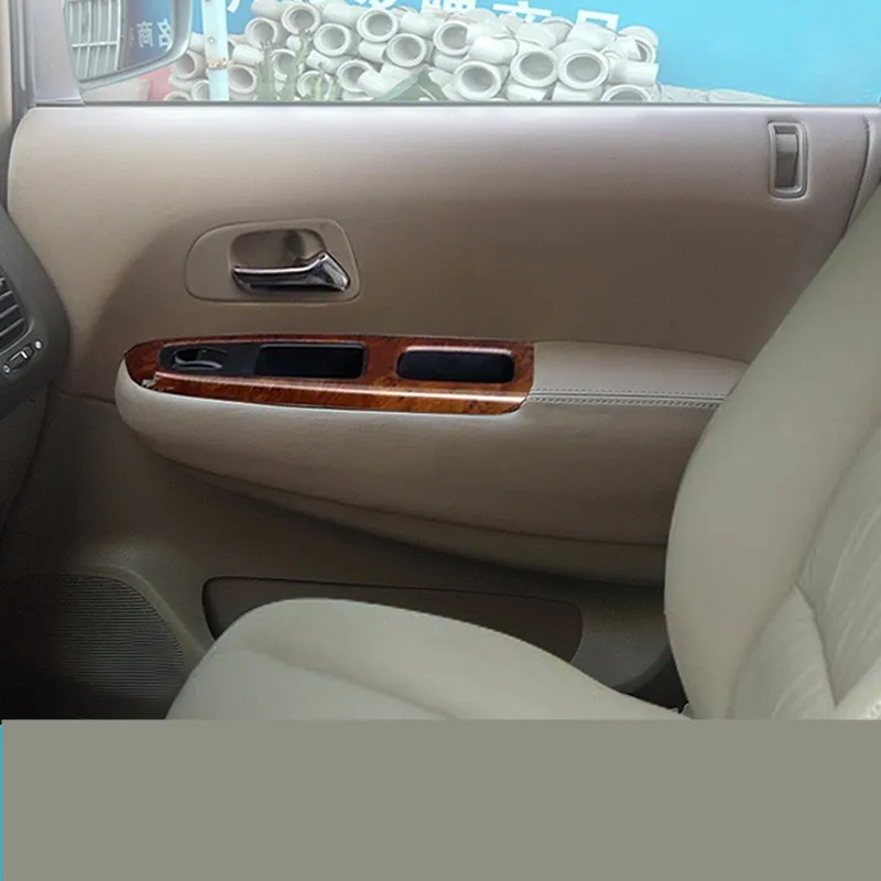 Дверная панель подлокотник Украшенные волокна Кожаный чехол для Honda Odyessy 2003 2004 CAB005