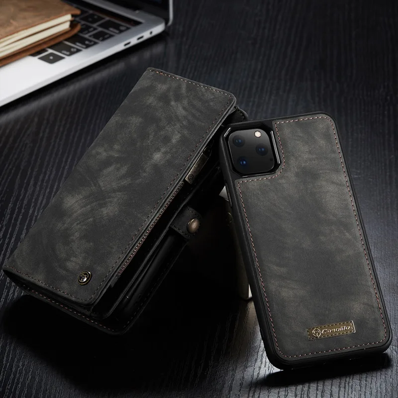 

For Iphone 11 Pro 11 Pro/Max Retro Removable Magnetic Wallet Leather Phone Case Bag For Iphone X XS Max XR 7 8 Plus Card Pocket