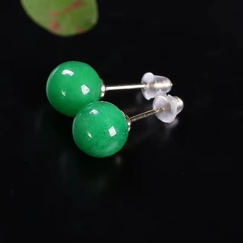 Серьги гвоздики Echsun 14k с золотым изумрудом esmeralda ювелирное изделие для женщин