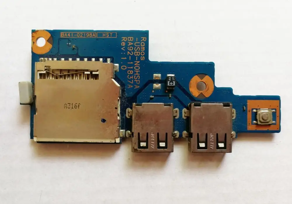 only board Для samsung NP510R5E NP370R4E 370R5E 450R4V 470R5E BA92-11837A BA41 02198A usb кардридер плата кнопка включения питания - Цвет: only board