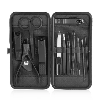 

12pcs/set Manicure Pedicure Tool Kit Nail Clippers Tweezer Nail File Cuticle Pusher Fingernail Toenail Scissors Nail Care Kit