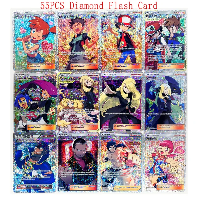 Antage impressionisme Rådne Pokemon Trainers Red Blue | Pokemon Cards Trainer Card | Pokemon Trainer Red  Anime - Game Collection Cards - Aliexpress