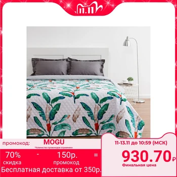 

Bedspread Save and I "Tropical Leaves" 2 joint ventures, 180х210 ± 5 cm, microfiber