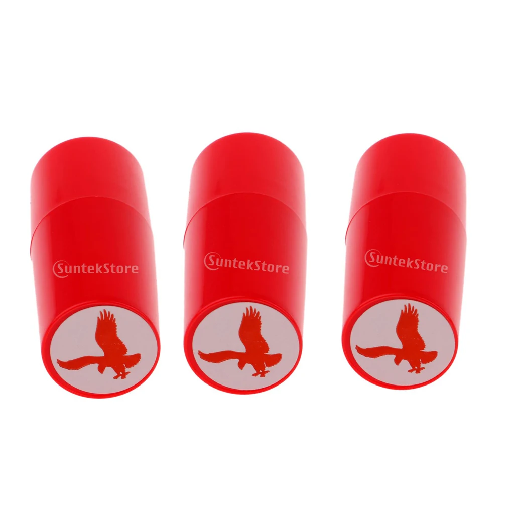 3 Piece Cute Eagle Design Print Golf Ball Stamper Seal Marker Golfer Gift