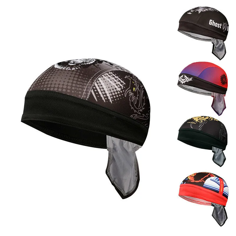 cheap 2019 cycling cap Pirate Hat Riding Outdoor Sports Mountain Road Bike Sports Hat Polyester men head scarf Breathable perspiration