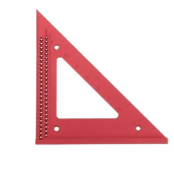 

Metric Triangle Ruler Aluminum Alloy Woodworking Hole Positioning Gauge 90°45°