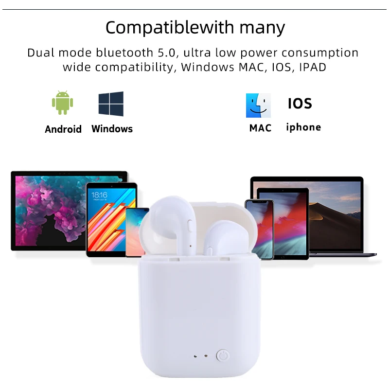 Mini-2 Bluetooth Wireless Earphones Headset Sport Earbuds Waterproof Earpieces For Iphone Huawei Xiaomi OPPO TWS Music Headphone