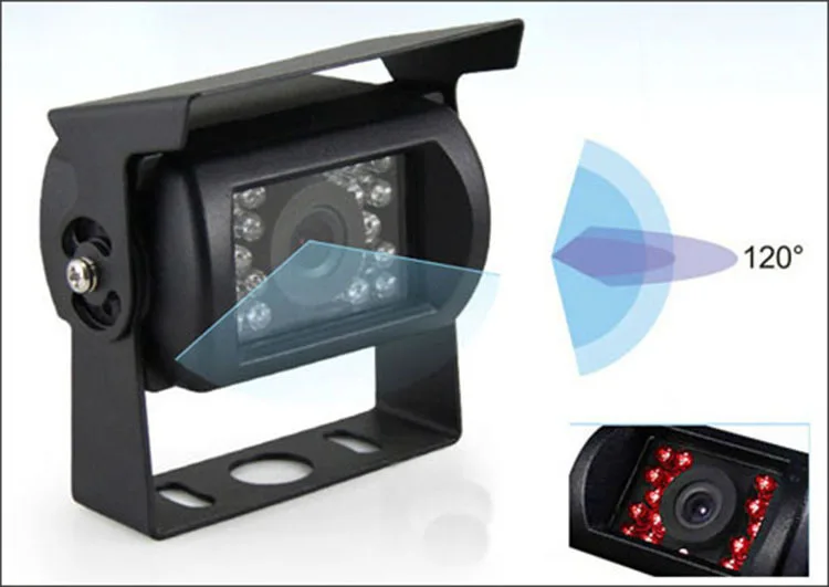 

Truck Bus High-definition Waterproof Night Vision Infrared Camera CCD 12V24V Wide Voltage PZ470