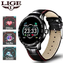 LIGE, спортивные Смарт-часы для мужчин, Смарт-часы для фитнеса, пульсометр, измеритель артериального давления, шагомер для Android, ios, активные умные часы